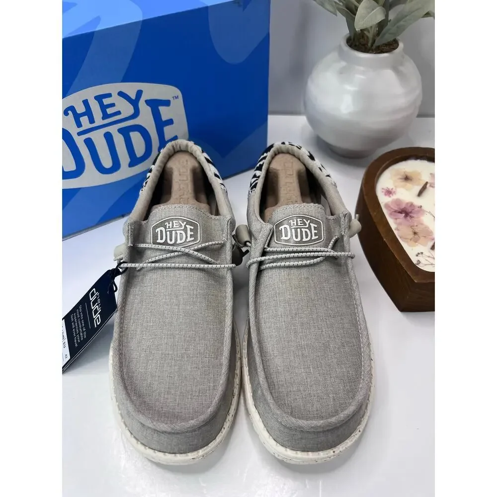 New Hey Dude Wally Funk Jacquard Slip-On Casual Loafers Gray Men's 9 NWB - Picture 5 of 10